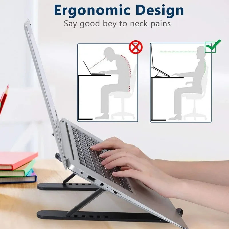 NestWork™ Foldable Laptop Stand Portable Notebook Support Base Holder