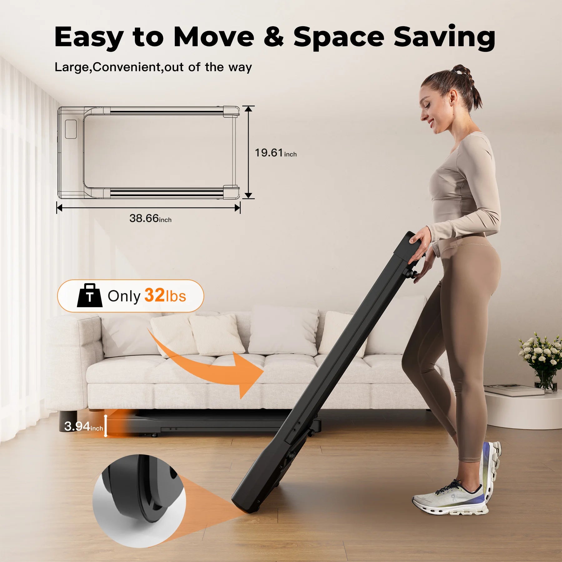 NestWork™ Walking Pad Under Desk Treadmill