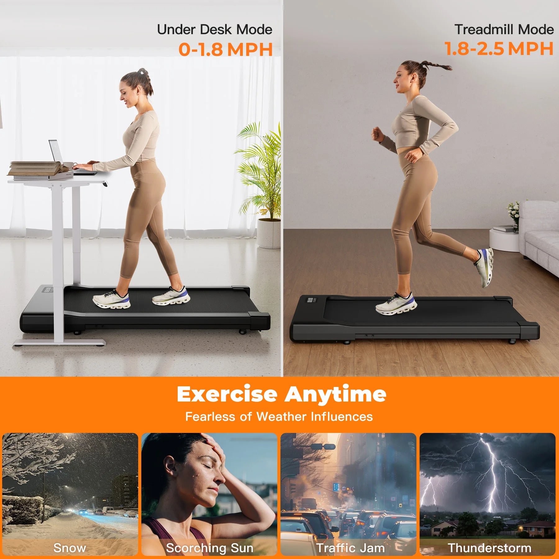 NestWork™ Walking Pad Under Desk Treadmill